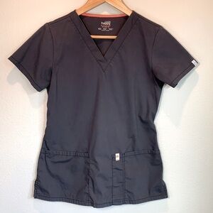 Code Happy V-neck Scrub Top Gray Size: XS